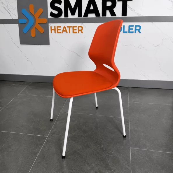 Ergonomikus irodai szék Seren, fix, fém lábakkal, szín: narancssárga, méret: 400*440*835 mm