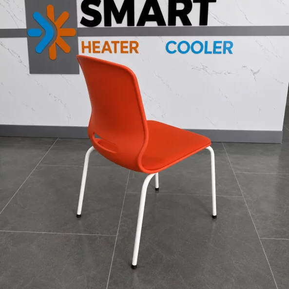 Ergonomikus irodai szék Seren, fix, fém lábakkal, szín: narancssárga, méret: 400*440*835 mm