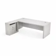 Escritorio directivo Valente con armario lateral móvil - dimensiones: 2000 × 1000 × 750 mm