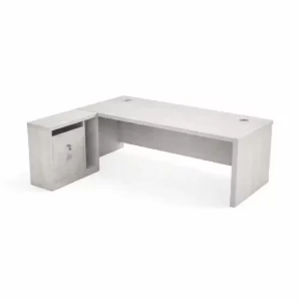 Escritorio directivo Valente con armario lateral móvil - dimensiones: 2000 × 1000 × 750 mm