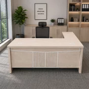 Escritorio directivo Valente con armario lateral móvil - dimensiones: 2000 × 1000 × 750 mm
