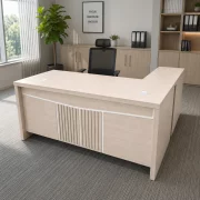 Escritorio directivo Valente con armario lateral móvil - dimensiones: 2000 × 1000 × 750 mm