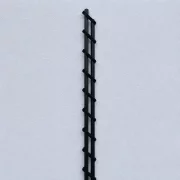 Sistema de guías de aluminio – perfil duradero para paneles deslizantes, 3 m, negro