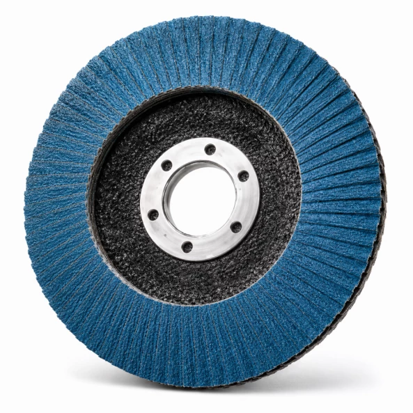 SET 10 BUC - Disc abraziv lamelar conic T29, granulație P80, 115x22.23 mm, pentru șlefuire și polizare metal