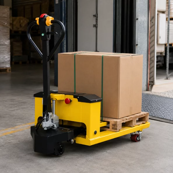 Transpalet electric 3T, furci 550 mm, roți nylon – pentru utilizare industrială