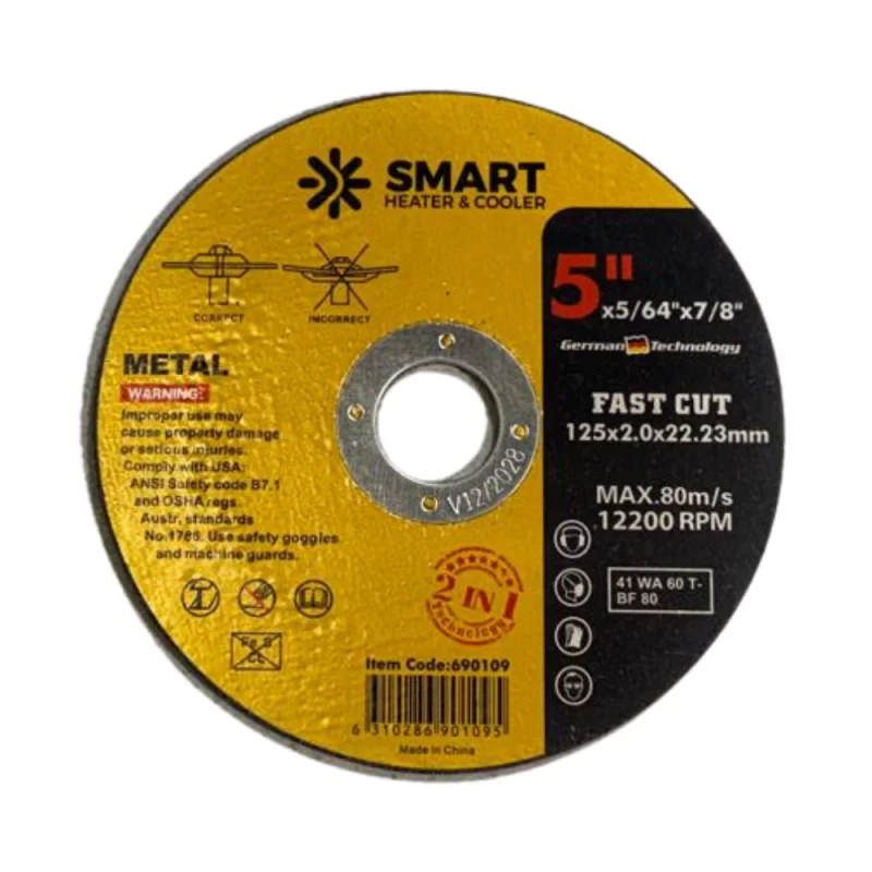Disc Taiere Inox si Metal T41, 125mm x 2.0mm x 22.23mm-disc plat