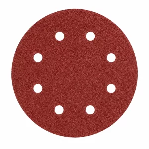 SET 50 BUC - Disc abraziv Velcro 125 mm, 8 găuri, granulație G40, pentru șlefuire lemn și metal
