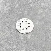 SET 50 BUC - Disc abraziv Velcro 125 mm, 8 găuri, granulație G100, pentru șlefuire lemn și metal