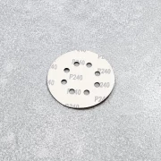 SET 50 BUC - Disc abraziv Velcro 125 mm, 8 găuri, granulație G240, pentru șlefuire lemn și metal