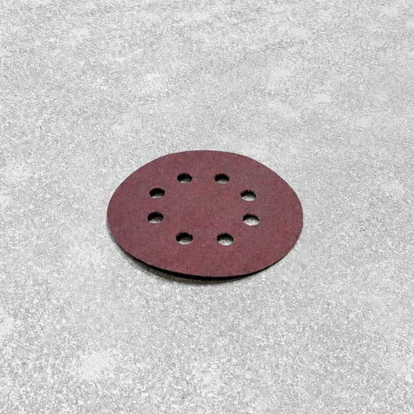 SET 50 BUC - Disc abraziv Velcro 125 mm, 8 găuri, granulație G240, pentru șlefuire lemn și metal