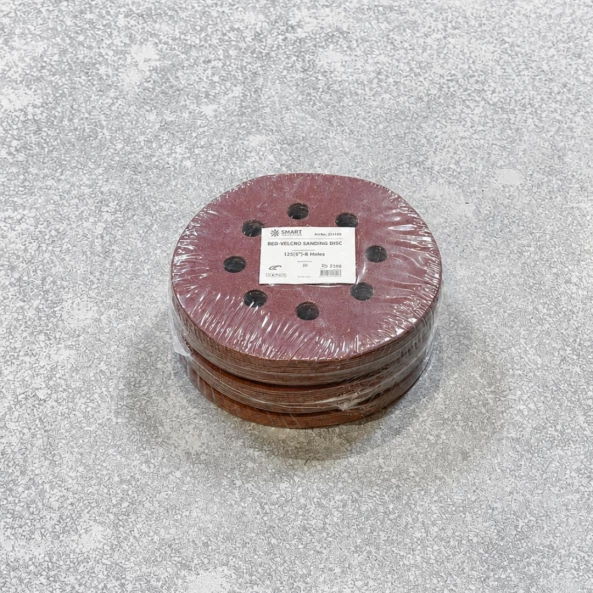 SET 50 BUC - Disc abraziv Velcro 125 mm, 8 găuri, granulație G240, pentru șlefuire lemn și metal