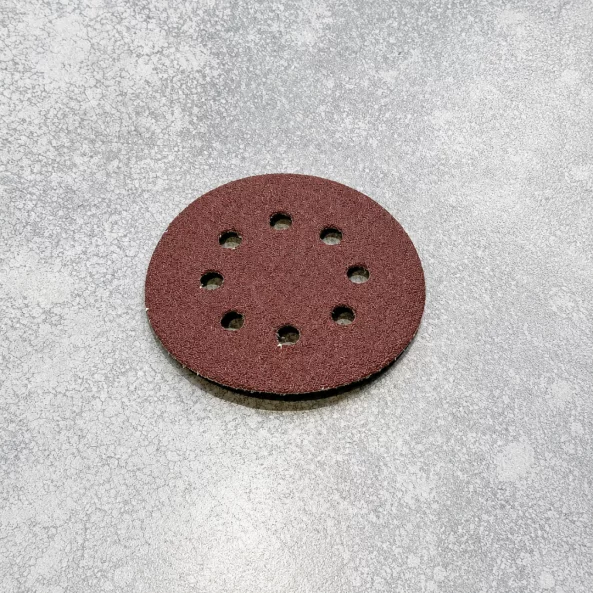 SET 50 BUC - Disc abraziv Velcro 125 mm, 8 găuri, granulație G40, pentru șlefuire lemn și metal