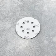 SET 50 BUC - Disc abraziv Velcro 125 mm, 8 găuri, granulație G40, pentru șlefuire lemn și metal