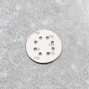 SET 50 BUC - Disc abraziv Velcro 125 mm, 8 găuri, granulație G60, pentru șlefuire lemn și metal