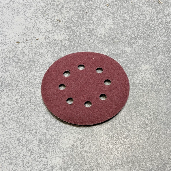 SET 50 BUC - Disc abraziv Velcro 125 mm, 8 găuri, granulație G80, pentru șlefuire lemn și metal