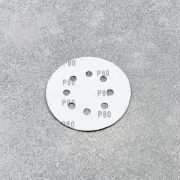 SET 50 BUC - Disc abraziv Velcro 125 mm, 8 găuri, granulație G80, pentru șlefuire lemn și metal