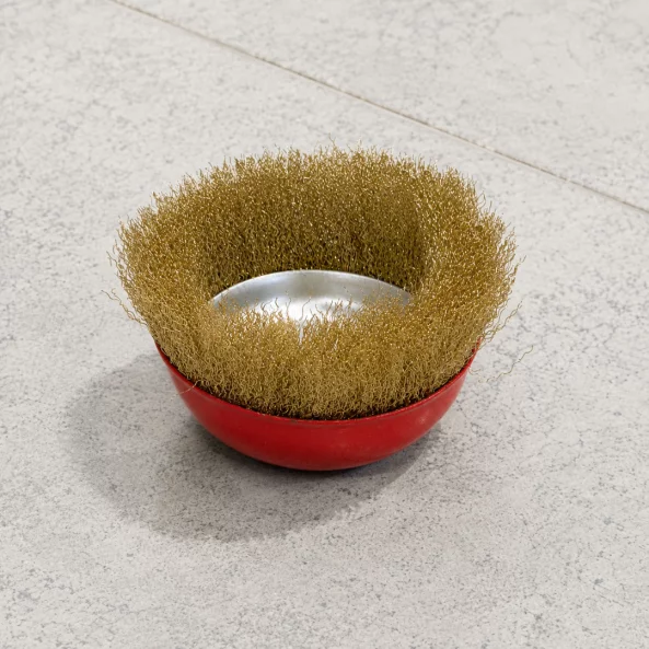 Perie cupa de sarma cu fir crimpat de 125 mm - pentru Curatare si Polizare