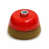 Perie cupa de sarma cu fir crimpat de 125 mm - pentru Curatare si Polizare