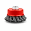 Perie cupa de sarma cu fir crimpat de 65 mm - pentru Curatare si Polizare