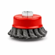 Perie cupa de sarma cu fir crimpat de 65 mm - pentru Curatare si Polizare