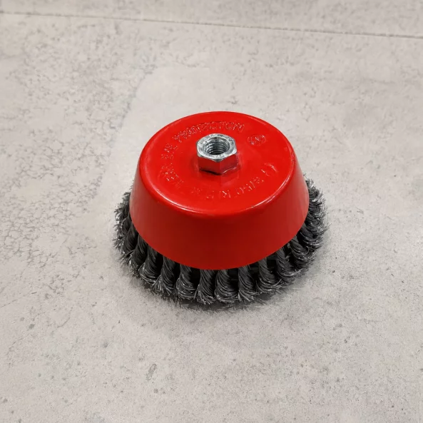 Perie cupa din sarma cu fir rasucit, 150mm - pentru curatare si slefuire metalica