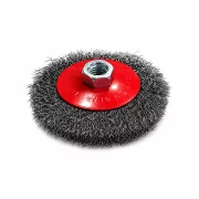 Perie pentru polizor mic, din sârmă răsucită, 100 mm