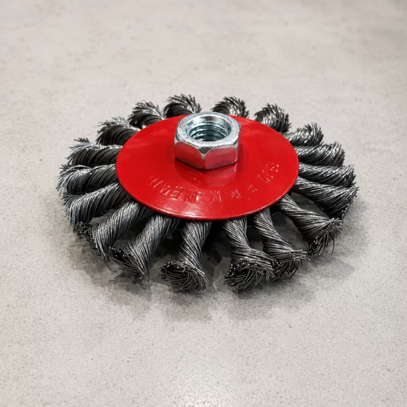 Perie rotativa cu sarma rasucita, 100 mm-pentru polizor unghiular