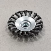 Perie rotativa cu sarma rasucita, 100 mm-pentru polizor unghiular