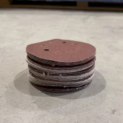 SET 50 BUC - Disc abraziv Velcro 125 mm, 8 găuri, granulație G120, pentru șlefuire lemn și metal