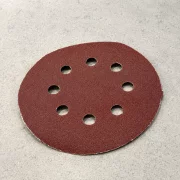 SET 50 BUC - Disc abraziv Velcro 125 mm, 8 găuri, granulație G120, pentru șlefuire lemn și metal