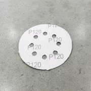 SET 50 BUC - Disc abraziv Velcro 125 mm, 8 găuri, granulație G120, pentru șlefuire lemn și metal