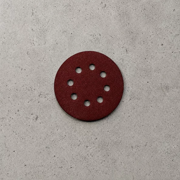 SET 50 BUC - Disc abraziv Velcro 125 mm, 8 găuri, granulație G150, pentru șlefuire lemn și metal