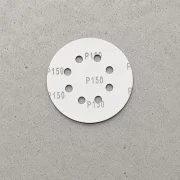 SET 50 BUC - Disc abraziv Velcro 125 mm, 8 găuri, granulație G150, pentru șlefuire lemn și metal