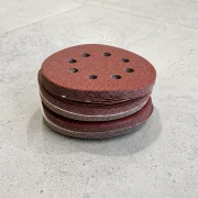SET 50 BUC - Disc abraziv Velcro 125 mm, 8 găuri, granulație G150, pentru șlefuire lemn și metal