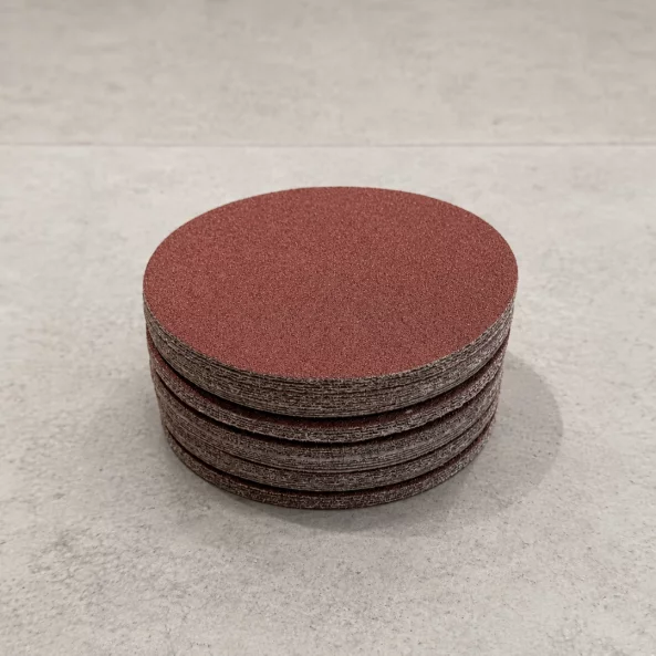 SET 50 BUC - Disc abraziv Velcro 125 mm, fără găuri, granulație G60, pentru șlefuire lemn și metal