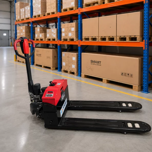 Transpalet electric 3T, furci 550 mm, roți nylon – pentru utilizare industrială