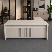 Birou directorial Valente cu dulap lateral mobil - dimensiuni 1800*800*750 mm