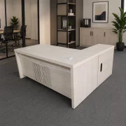 Birou directorial Valente cu dulap lateral mobil - dimensiuni 1800*800*750 mm