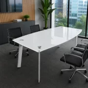 Masa conferinta Noble Line, din sticla securizata  - dimensiuni 2400*1200*750 mm