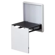 Scaun pliabil de perete pentru încălțăminte – aliaj de aluminiu și oțel-alb