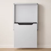 Scaun pliabil de perete pentru încălțăminte – aliaj de aluminiu și oțel-gri