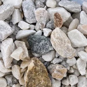 Mosaico/Piedra decorativa blanca 15-30 mm por saco de 50 kg