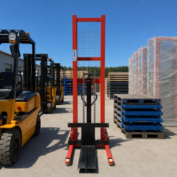 Transpalet manual 2T, inaltime de ridicare 2.0M – Furci reglabile 240-580 mm