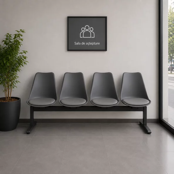 Set Sydney 4 locuri – spatar cu perna pentru bancute din sali de asteptare