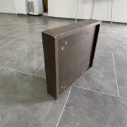 Scaun pliabil de perete din lemn pentru încălțăminte – MDF &amp; oțel, design modern-maro- PRODUS RESIGILAT