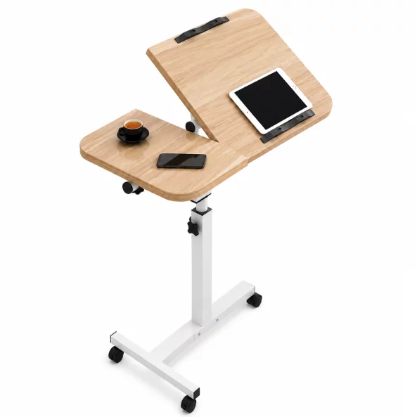 Masă reglabilă pentru laptop – 60×40×(27–40) cm–Walnut