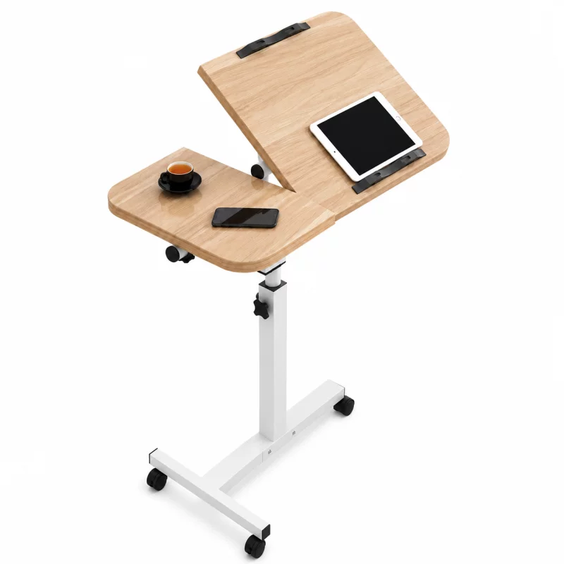 Masă reglabilă pentru laptop &ndash; 60&times;40&times;(27&ndash;40) cm&ndash;Walnut