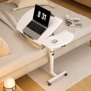 Masă reglabilă pentru laptop – 60×40×(27–40) cm–WHITE