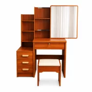 CONJUNTO CRYSTAL – Tocador con espejo clásico – WALNUT