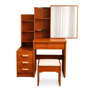 CONJUNTO CRYSTAL – Tocador con espejo clásico – WALNUT